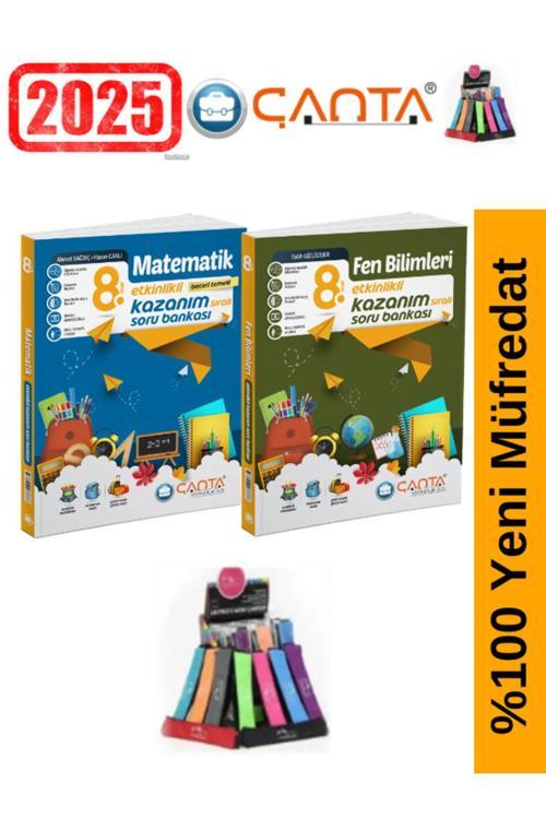 Çanta Yayınları 8.Sınıf Matematik-Fen Video Çözümlü Etkinlikli Soru Bankası+Kalemlik