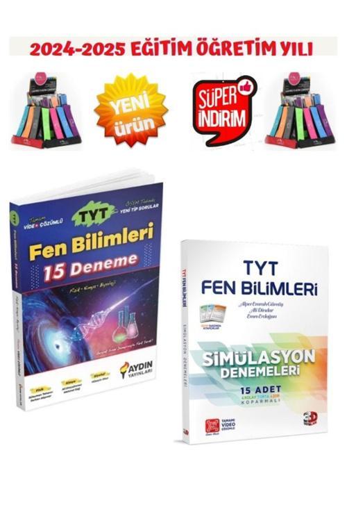 3d 2025 Tyt Fen Bilimleri 15 Deneme+Aydın Tyt Fen Bilimleri 15 Deneme+Kalemlik