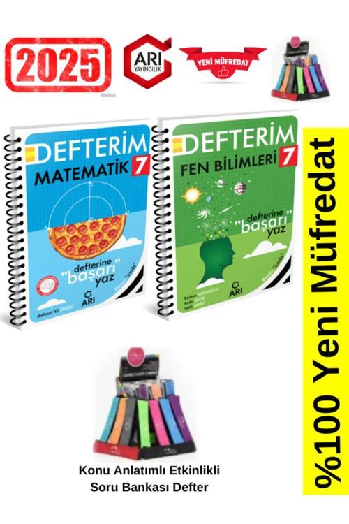 Arı Yayınları 2025 7.Sınıf Matematik-Fen Konu Anlatımlı Etkinlik Soru Bankası+Kalemlik