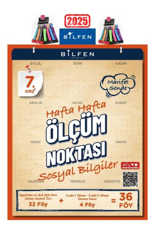 2025 7.Sınıf Sosyal Hafta Hafta Ölçüm Noktası(32 Föy Test+4Föy Deneme)+Kalemlik