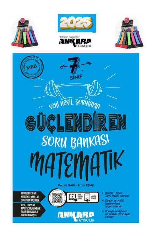 Ankara 7.Sınıf Matematik Video Çözümlü Soru Bankası+ Kalemlik