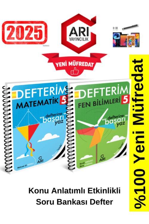 Arı Yayınları 2025 5.Sınıf Matematik-Fen Konu Anlatımlı Etkinlik Defter+Kalem