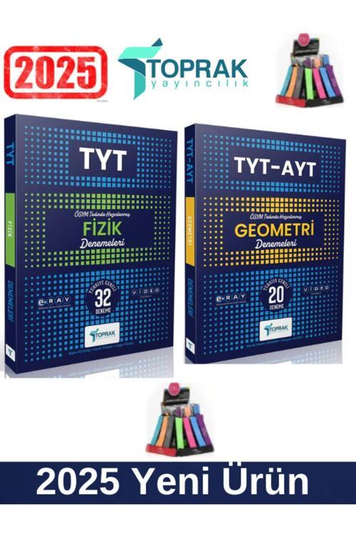 Toprak Yayınları 2025 Tyt Fizik32-TytAyt Geometri20 Deneme Seti+Kalemlik