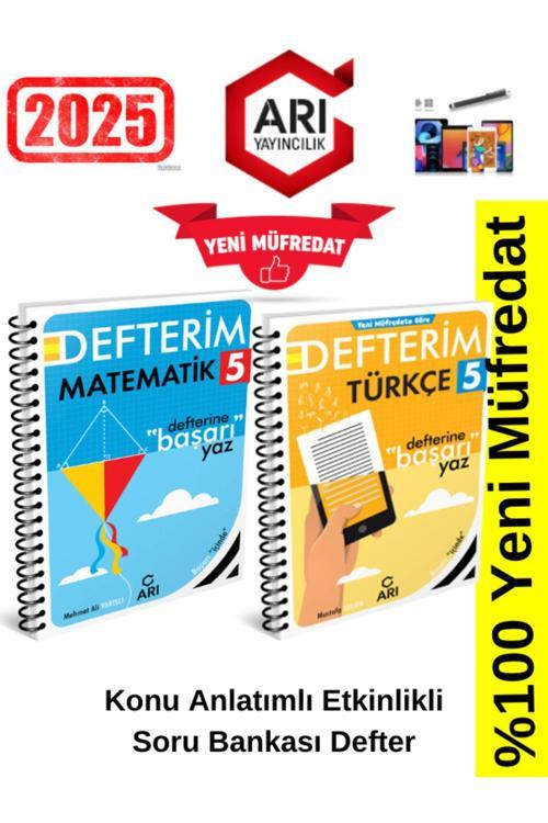 Arı Yayınları 2025 5.Sınıf Matematik-Türkçe Konu Anlatımlı Etkinlik Defter+Kalem