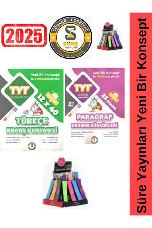 Süre Yayınları 2025 Tyt Türkçe-TytAyt Paragraf Video Çözümlü Branş Deneme Seti+Kalemlik
