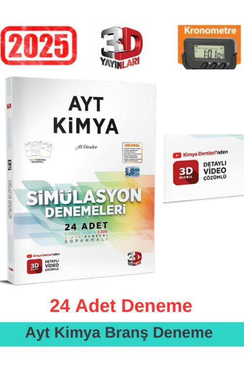 3D 2025 Simulasyon Kimya 24  Adet Video Çözümlü Branş Deneme+Kronometre