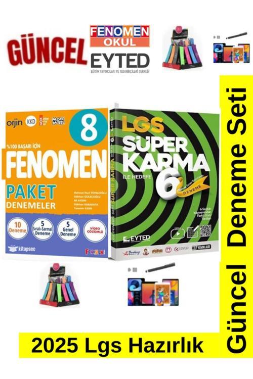 Güncel 8.Sınıf Lgs Tüm Dersler 10 Paket Deneme+Eyted Süper Karma Lgs 6 Deneme+Kalem Kalemlik
