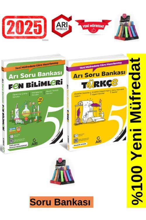 Arı Yayıncılık 2025 5.Sınıf Türkçe-Fen Video Çözümlü Soru Bankası Seti+Kalemlik