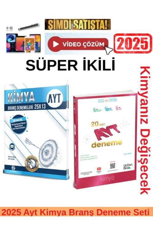 2025 Ayt Kimya 25x13 Branş Deneme +Üçdörtbeş Ayt Kimya 20 li Branş Deneme +Android Kalem