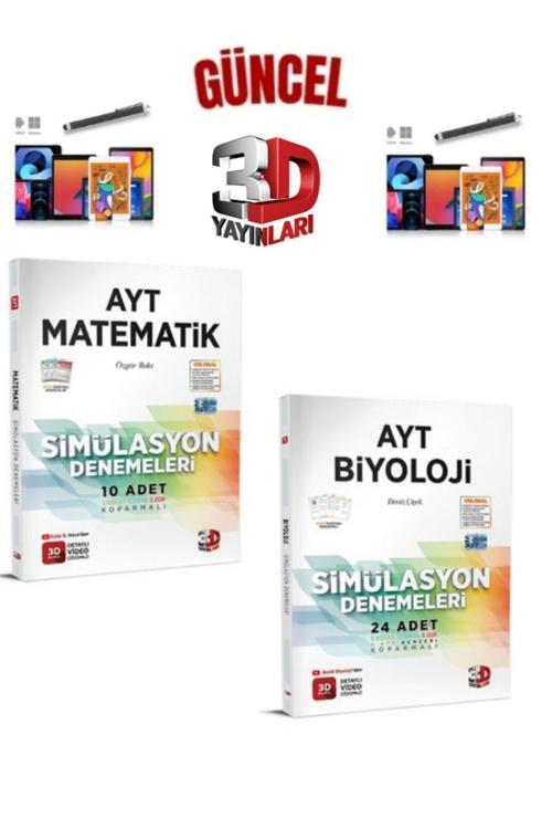 Fenomen Yayıncılık 2025 3D Çözüm Ayt Matematik(10)-Biyoloji(24) 34 Adet Deneme Seti+Dokunmatik Kalem