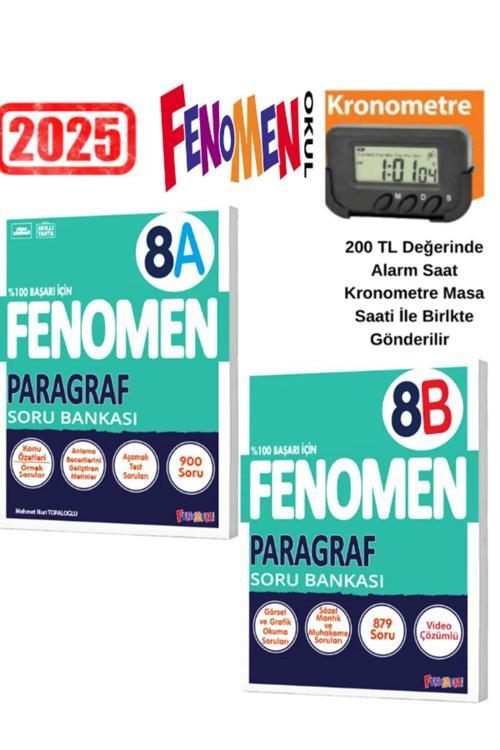 2025 Kurmay 8.Sınıf Lgs Hazırlık Paragraf 8A-8B Soru Bankası+Kronometre