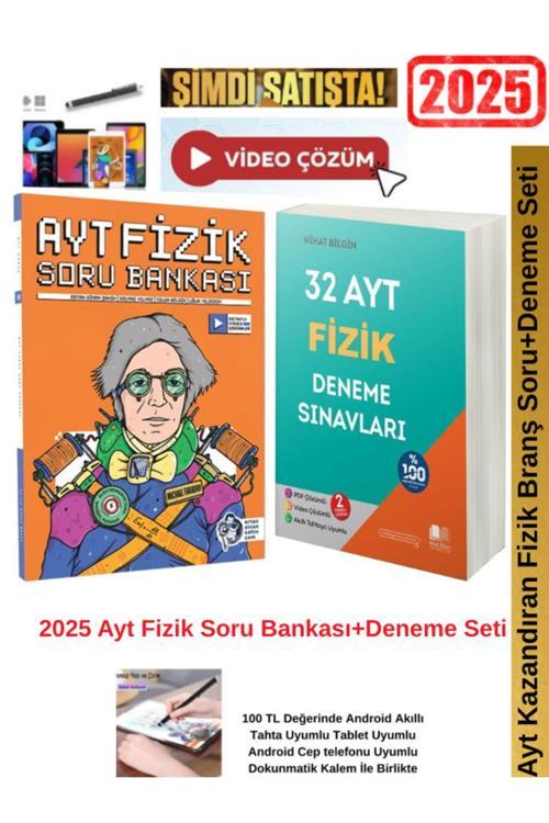 Ertan Sinan Şahin 2025 Ayt Fizik Soru Bankası+Nihat Bilgin AYT Fizik 32 Deneme+AndroidKalem
