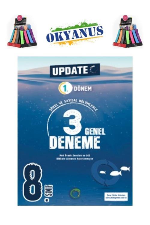 Güncel 8.Sınıf Lgs Hazırlık Uptade 1.Dönem 3 Adet Genel Deneme+Kalemlik