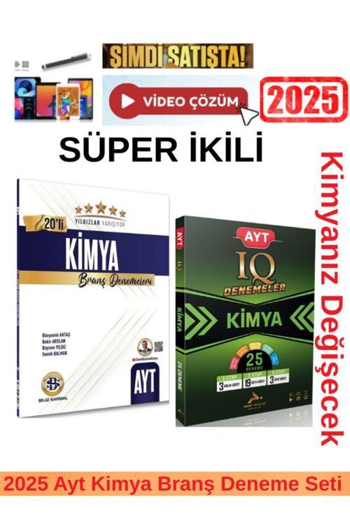 2025 Yıldızlar Ayt Kimya 20 li Branş Deneme +Paraf IQ Ayt Kimya 25 Deneme Seti+Android Kalem
