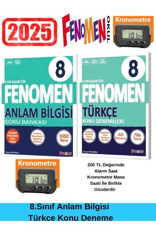 2025 8.Sınıf Lgs Hazırlık Anlam Bilgisi Soru Bankası+Türkçe 40 Adet Konu Deneme Seti+Kronometre