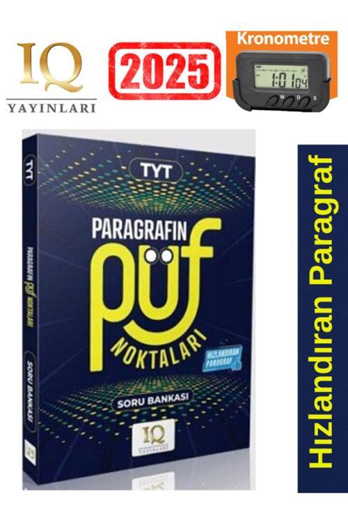 IQ Yayınları 2025 TYT Paragrafın Püf Noktaları Soru Bankası+Kronometre