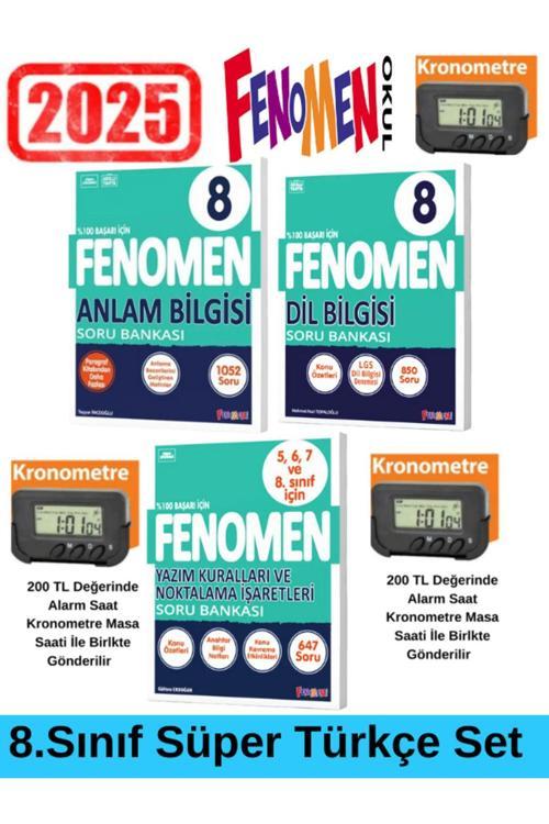 2025 8.Sınıf Lgs Hazırlık Anlam Bilgisi+Dilbilgisi+Yazım Kuralları Soru Bankası+Kronometre