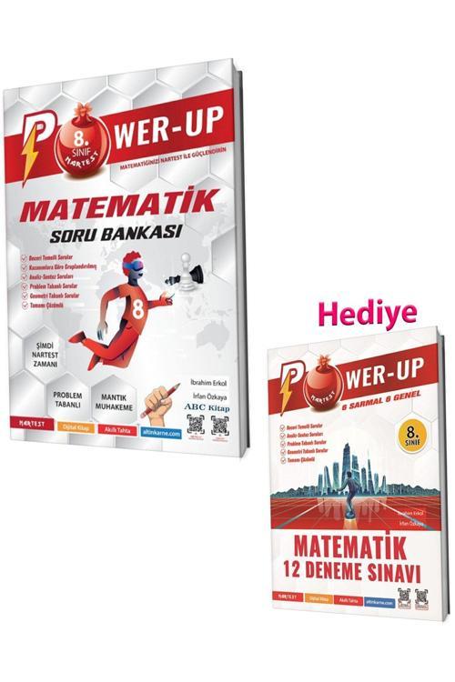 Nartest Yayınevi 8.Sınıf Power-Up Matematik Soru Bankası Ve Deneme Seti 2023 (2 Kitap)