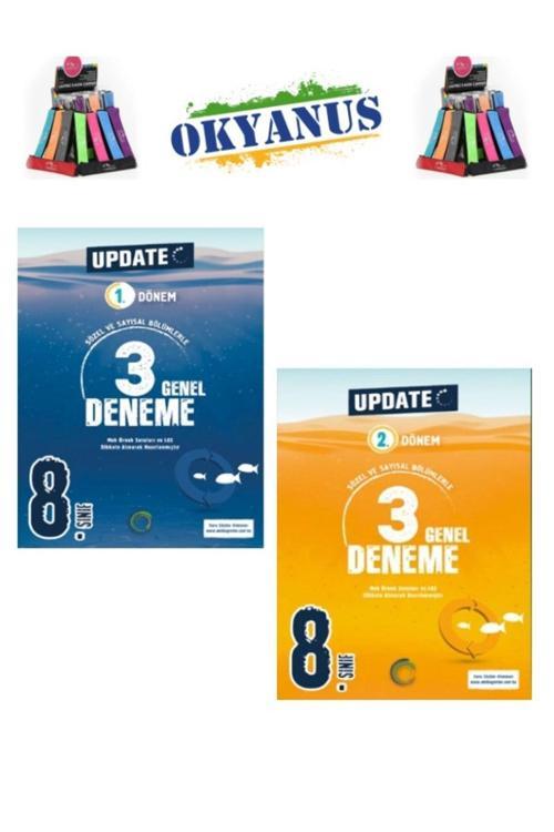 Güncel 8.Sınıf Lgs Hazırlık Uptade 1-2.Dönem 6 Adet Genel Deneme+Kalemlik