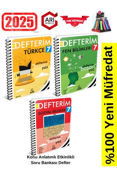 Arı Yayınları 2025 7.Sınıf Türkçe-Fen-Sosyal  Konu Anlatımlı Etkinlik Soru Bankası+Kalemlik