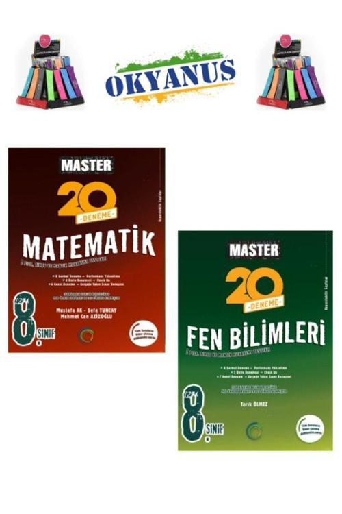 Güncel 8.Sınıf Lgs Hazırlık Master Matematik 20 Deneme+Fen 20 Deneme Seti+Kalemlik