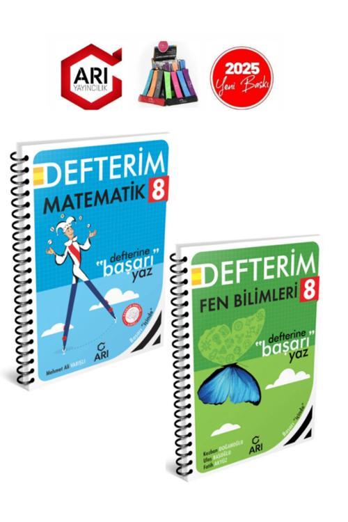 Arı 2025 8.Sınıf Lgs Hazırlık Matematik-Fen Konu Anlatımlı Defter Seti(2Kitap)+Kalemlik