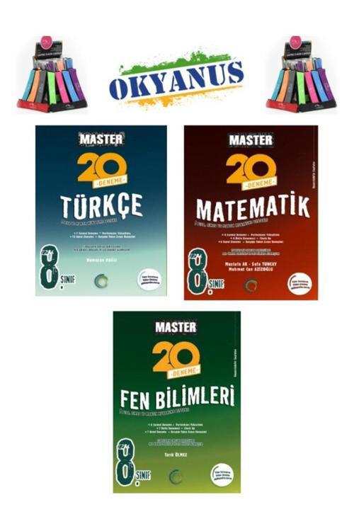 Güncel 8.Sınıf Lgs Hazırlık Master Matematik+Türkçe+Fen 60 Deneme Seti+Kalemlik