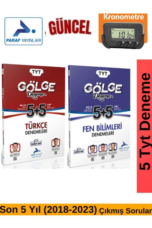 Paraf Yayınları Güncel  Tyt Türkçe 5+5 -Fen 5+5(5Deneme+5 ÇıkmışSoru)+Kronometre