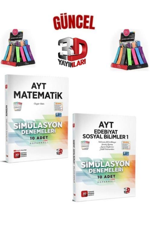 2025 3D Çözüm Ayt Matematik-Ayt Edebiyat Sosyal1 20 Adet Koparmalı Deneme Seti+Kalemlik