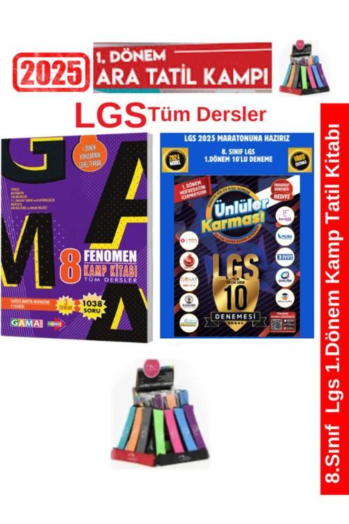 2025 8.Sınıf Lgs 1.Dönem Kamp Soru Bankası+Ünlüler 1.Dönem 10 Farklı Yayın Deneme+Kalemlik
