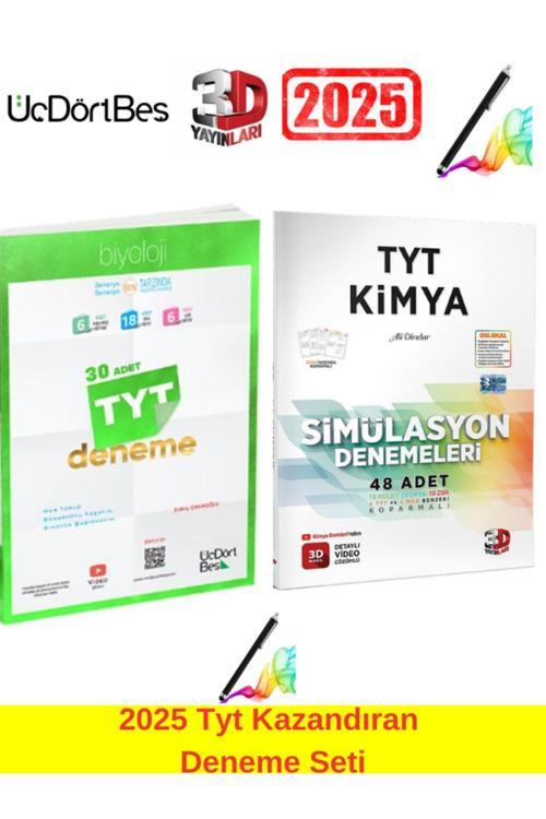 3d 2025 Tyt Kimya 48 Adet Deneme+345 2025 Tyt Biyoloji 30 Deneme(78 Deneme)Android Kalem