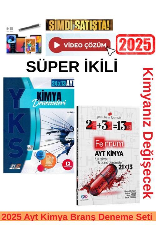 2025 Ayt Kimya 24x13 Branş Deneme +Ferrum Ayt Kimya 21x13 Branş Deneme Seti+Kalem