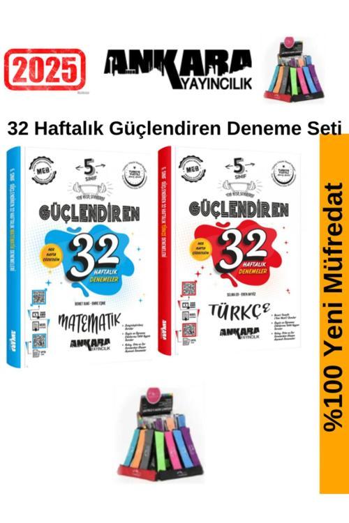 Ankara 5.Sınıf Güçlendiren Matematik-Türkçe 32 Haftalık Deneme Seti+Kalemlik