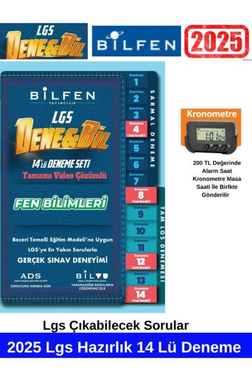 2025 Denebil 8.Sınıf Lgs Hazırlık Fen Bilimleri 14 Adet Tamamı Çözümlü Deneme+Kronometre