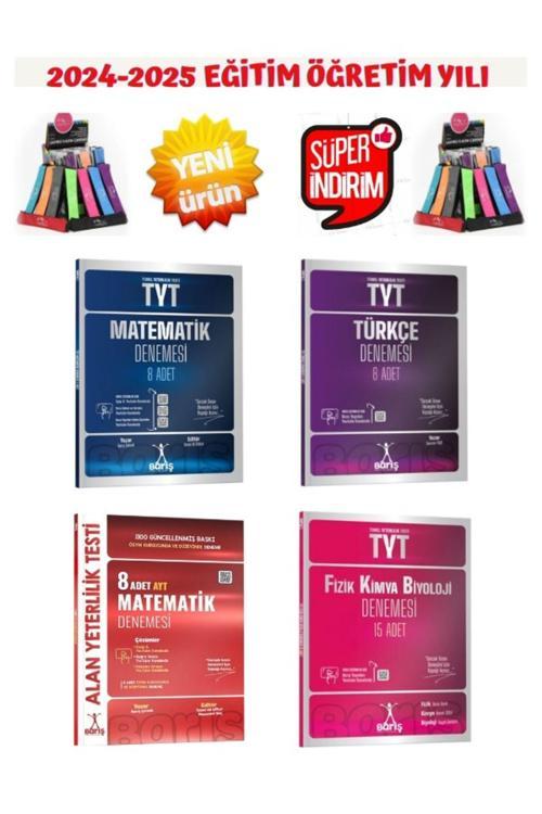 Barış Çelenk  2025 Tyt-Ayt Matematik 16 Deneme-Tyt Türkçe 8 Deneme-Tyt FKB 15 Deneme+Kalemlik