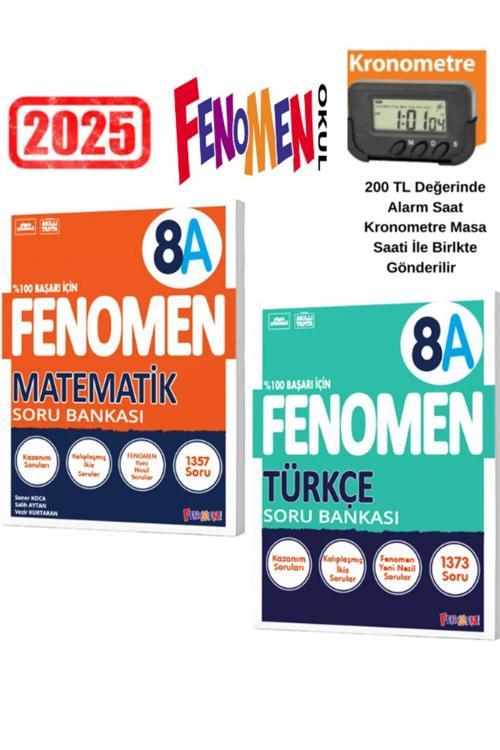 2025 8.Sınıf Lgs Hazırlık Matematik 8A-Türkçe 8A Soru Bankası+Kronometre