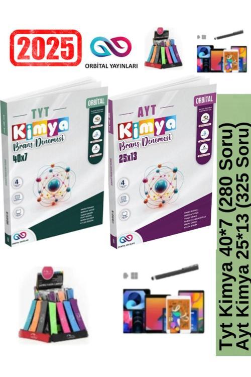 2025 Tyt Kimya 40x7 Branş Deneme+Ayt Kimya 25x13  Branş Deneme Seti+Kalem+Kalemlik