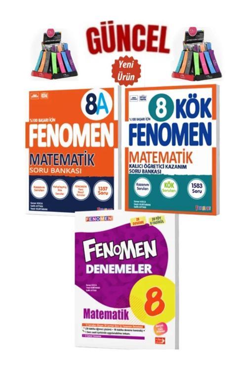 Güncel 8.Sınıf Matematik A(Kolay) 1357 Soru Bankası+Kök Sorular+Deneme Seti+Kalemlik