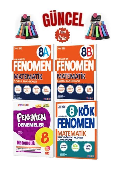 Güncel 8.Sınıf Matematik A-B(Kolay-Zor)1357-545 Soru Soru Bankası-Kök Sorular-Deneme Seti+Kalemlik