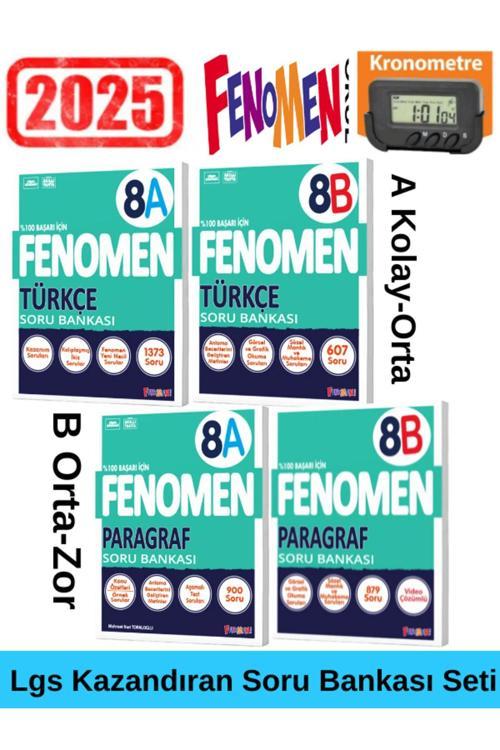 2025 8.Sınıf Lgs Hazırlık Türkçe(AB)-Paragraf(AB)- Soru Bankası Seti+Kronometre