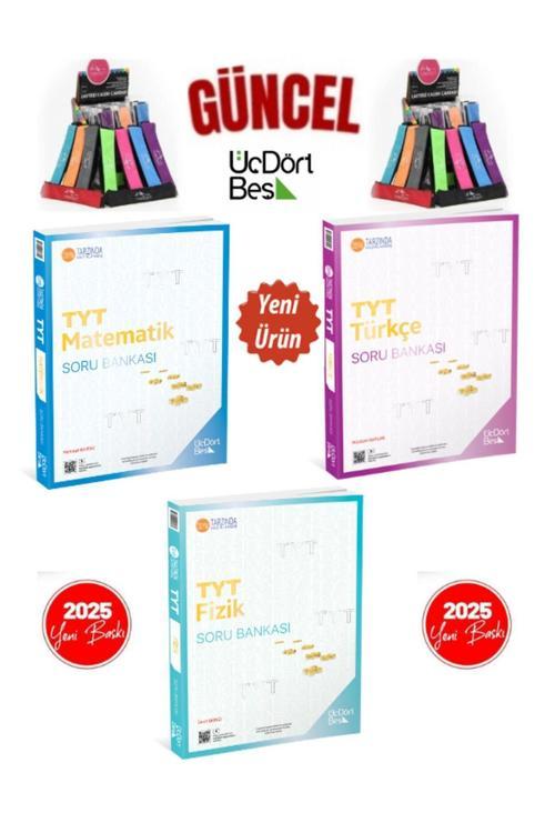 2025 Güncel Baskı Tyt Matematik-Türkçe-Fizik(3 Kitap)Video Çözümlü Soru Bankası Seti+Kalemlik
