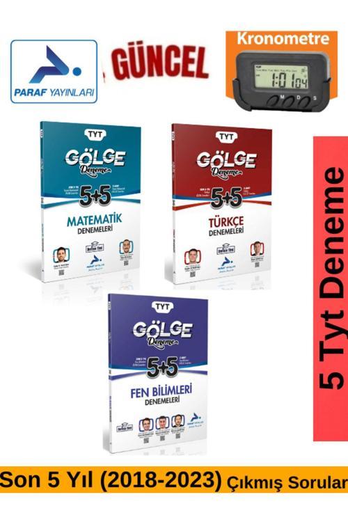 Paraf Yayınları Güncel Matematik-Türkçe-Fen 5+5(5Deneme+5 ÇıkmışSoru)+Kronometre