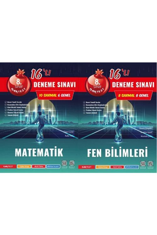 Nartest Yayınevi Nartest Yayınları 8.Sınıf Matematik Ve Fen Deneme Seti 2'Li