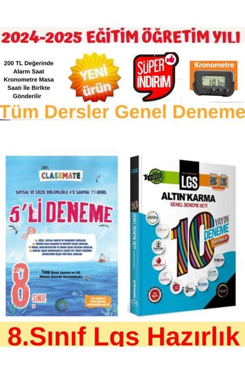 Okyanus Clas 8.Sınıf Lgs Tüm Dersler 5Li Deneme+Altın Karma 8.Sınıf Lgs 10 Yayın 10 Deneme