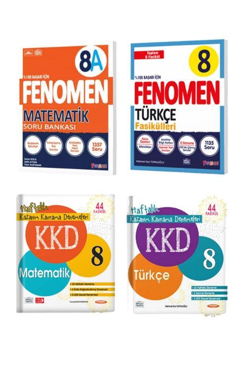 Gama Yayınları Fenomen 8.Sınıf Lgs Matematik (A) Ve Türkçe Fasikülleri-Haftalık Deneme Kkd Matematik-Türkçe