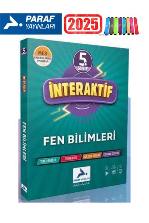 Paraf Yayınları 2025 5.Sınıf İnteraktif Fen Bilimleri Soru Bankası Seti+Kalemlik