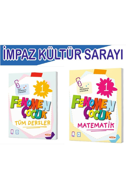 Fenomen Çocuk 1 .Sınıf Tüm Dersler Soru Bankası+ Matematik Kitabı 2 Li Set 2025