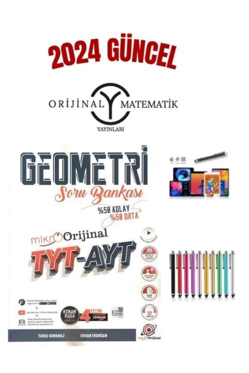 2024 Mikro Orijinal Tyt-Ayt Geometri(%50 Kolay-%50 Zor) Soru Bankası+Kalem
