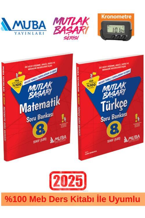 8.Sınıf 2025 Lgs Mutlak Başarı Matematik-Türkçe Soru Bankası Seti+Kronometre