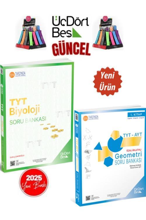2025 TytAytGeometri-Biyoloji(2Kitap)Video Çözümlü Soru Bankası Seti+Kalemlik